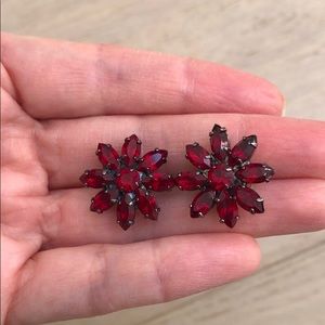Red gem stone Earrings